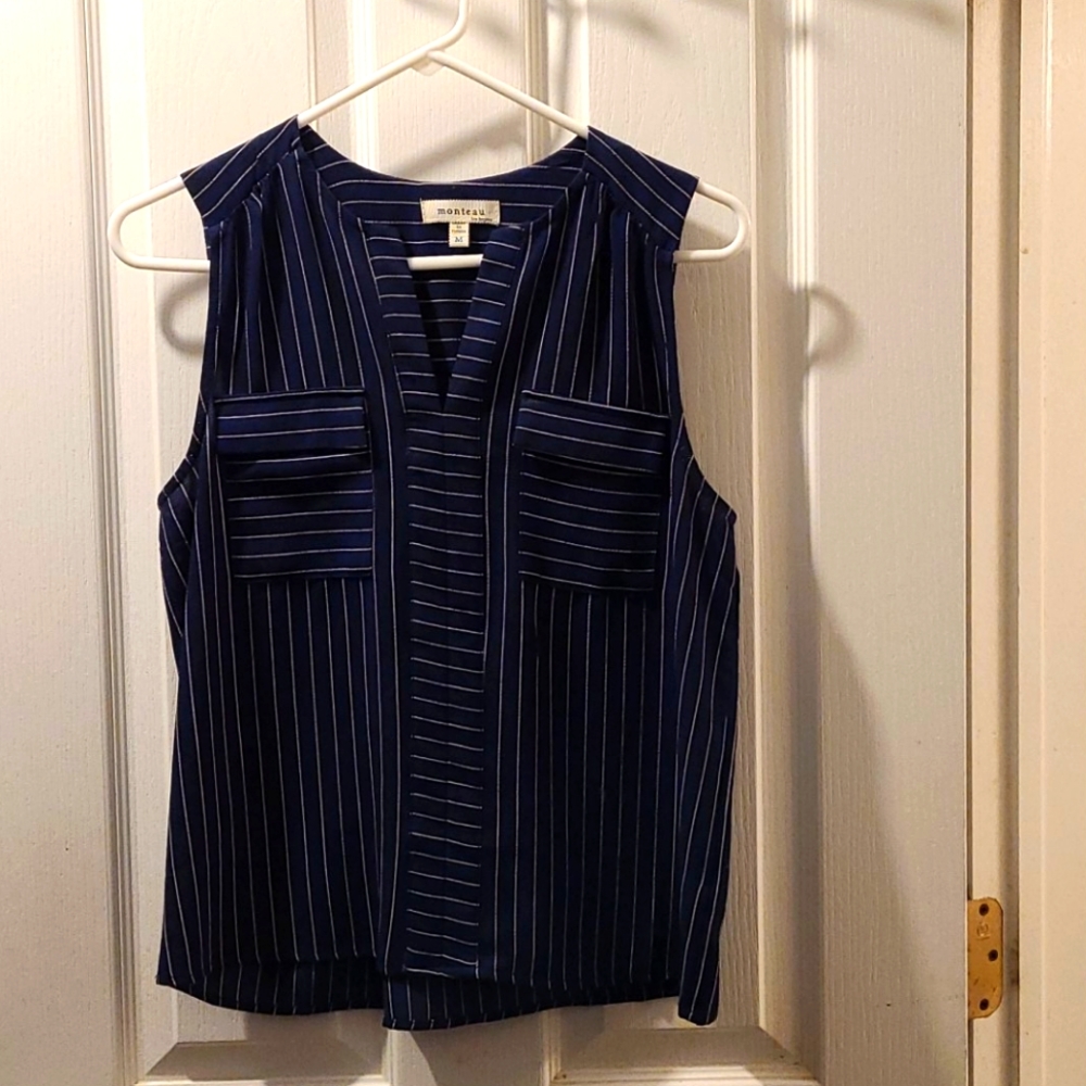 Blue Striped Top